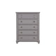 Limi Tall Dresser Chest 5 Drawers Light Gray Solid Acacia Wood BM329941