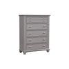 Limi Tall Dresser Chest, 5 Drawers, Light Gray Solid Acacia Wood