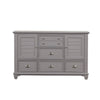 Limi Dresser 6 Drawers 2 Door Cabinets Light Gray Wood 61 Inch BM329943