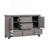 Limi Dresser 6 Drawers 2 Door Cabinets Light Gray Wood 61 Inch BM329943