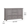 Limi Dresser 6 Drawers 2 Door Cabinets Light Gray Wood 61 Inch BM329943
