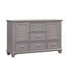 Limi Dresser 6 Drawers 2 Door Cabinets Light Gray Wood 61 Inch BM329943