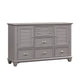 Limi Dresser 6 Drawers 2 Door Cabinets Light Gray Wood 61 Inch BM329943