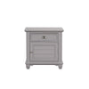 Limi Nightstand 1 Drawer 1 Door Cabinet Gray Solid Wood 28 Inch BM329944