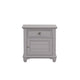 Limi Nightstand 1 Drawer 1 Door Cabinet Gray Solid Wood 28 Inch BM329944