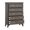 Leslee Tall Dresser Chest with Anti-Tip Kit 6 Drawers Gray Wood BM329951