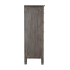 Leslee Tall Dresser Chest with Anti-Tip Kit 6 Drawers Gray Wood BM329951