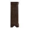 Lynda Tall Dresser Chest 4 Drawers Walnut Brown Solid Acacia Wood BM329958
