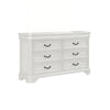 Lynda Wide Dresser, 6 Drawers, White Solid Acacia Wood, 40 Inch