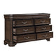 Lynda Dresser 6 Drawers Pewter Dark Brown Solid Acacia Wood 68 Inch BM329960