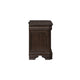 Lynda Nightstand 2 Drawers Metal Handles Brown Acacia Wood 28 Inch