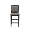 Mac Counter Height Chair Set of 2 Lattice Pattern Black Brown Wood BM329967