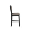 Mac Counter Height Chair Set of 2 Lattice Pattern Black Brown Wood BM329967