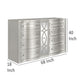 Felix Wide Dresser with 8 Bow Front Drawers Silver Solid Wood 68 Inch BM329971