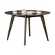 Roxy Round Dining Table with Angled Tapered Legs, Walnut Wood 48 Inch