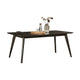 Roxy Dining Table, Walnut Brown Solid Wood, Rectangular 72 Inch Top