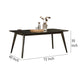 Roxy Dining Table, Walnut Brown Solid Wood, Rectangular 72 Inch Top