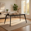 Roxy Dining Table, Walnut Brown Solid Wood, Rectangular 72 Inch Top