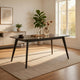 Roxy Dining Table, Walnut Brown Solid Wood, Rectangular 72 Inch Top