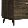 Roxy Tall Dresser Chest 5 Drawers and Angled Legs Brown Solid Wood BM329975