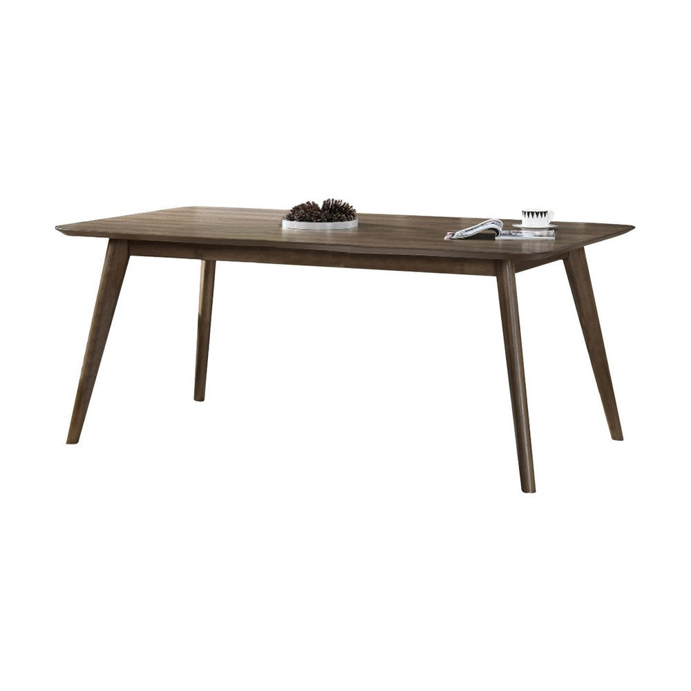 Roxy Dining Chair Set of 2 Open Backrest and Tapered Legs Brown Wood BM329978