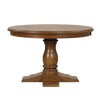 Dinie Dining Table Classic Turned Base Chestnut Brown Wood 48 Inch BM329985