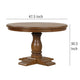Dinie Dining Table Classic Turned Base Chestnut Brown Wood 48 Inch BM329985