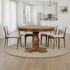 Dinie Dining Table, Classic Turned Base, Chestnut Brown Wood 48 Inch