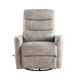 Aki Swivel Manual Recliner Chair Adjustable Rest Gray Faux Leather BM329987