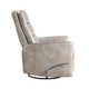 Aki Swivel Manual Recliner Chair Adjustable Rest Gray Faux Leather BM329987