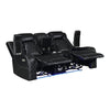 Ronie Dual Power Recliner Loveseat Center Console USB Black 79 Inch BM329991