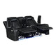 Ronie Dual Power Recliner Loveseat Center Console USB Black 79 Inch BM329991