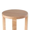 Mata Stacking Stool Ottoman Set of 2 Modern Blonde Oak Brown Wood