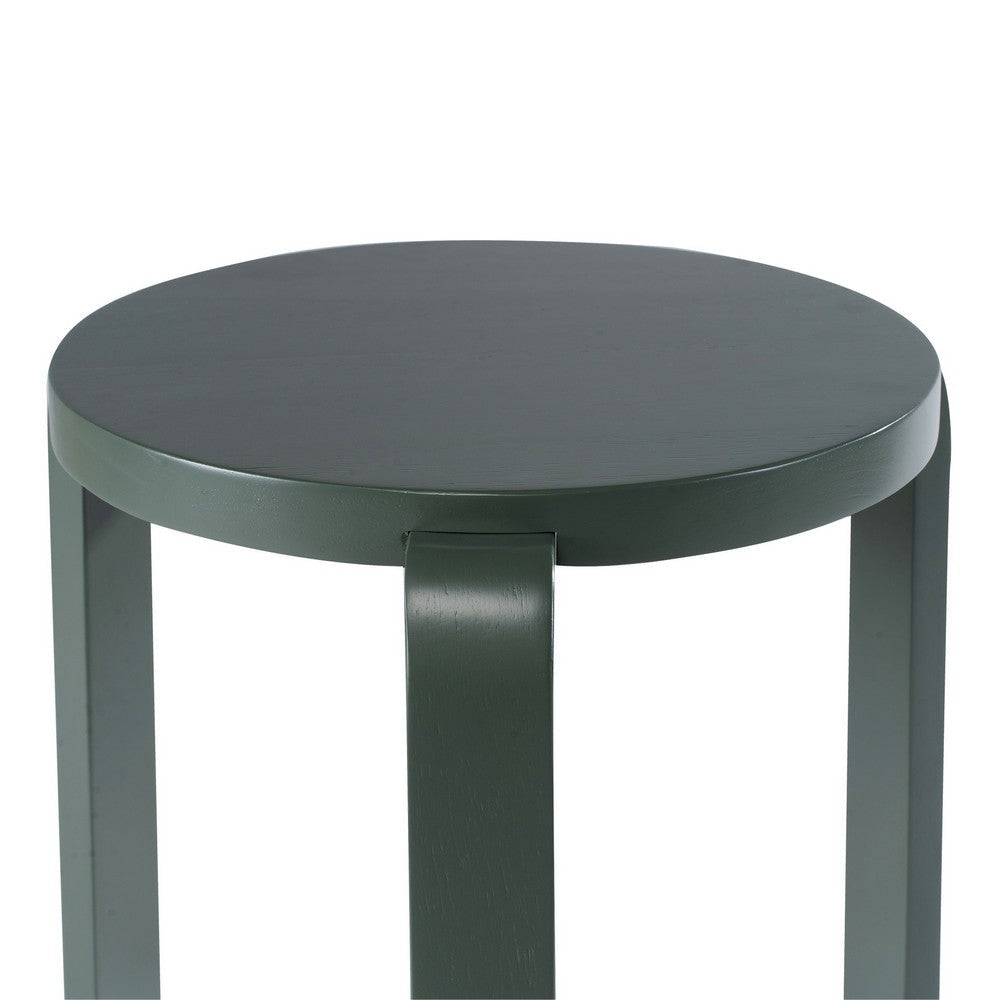Mata Stacking Stool Ottoman Set of 2 Modern Spanish Moss Green