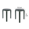 Mata Stacking Stool Ottoman Set of 2 Modern Spanish Moss Green