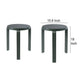 Mata Stacking Stool Ottoman Set of 2 Modern Spanish Moss Green