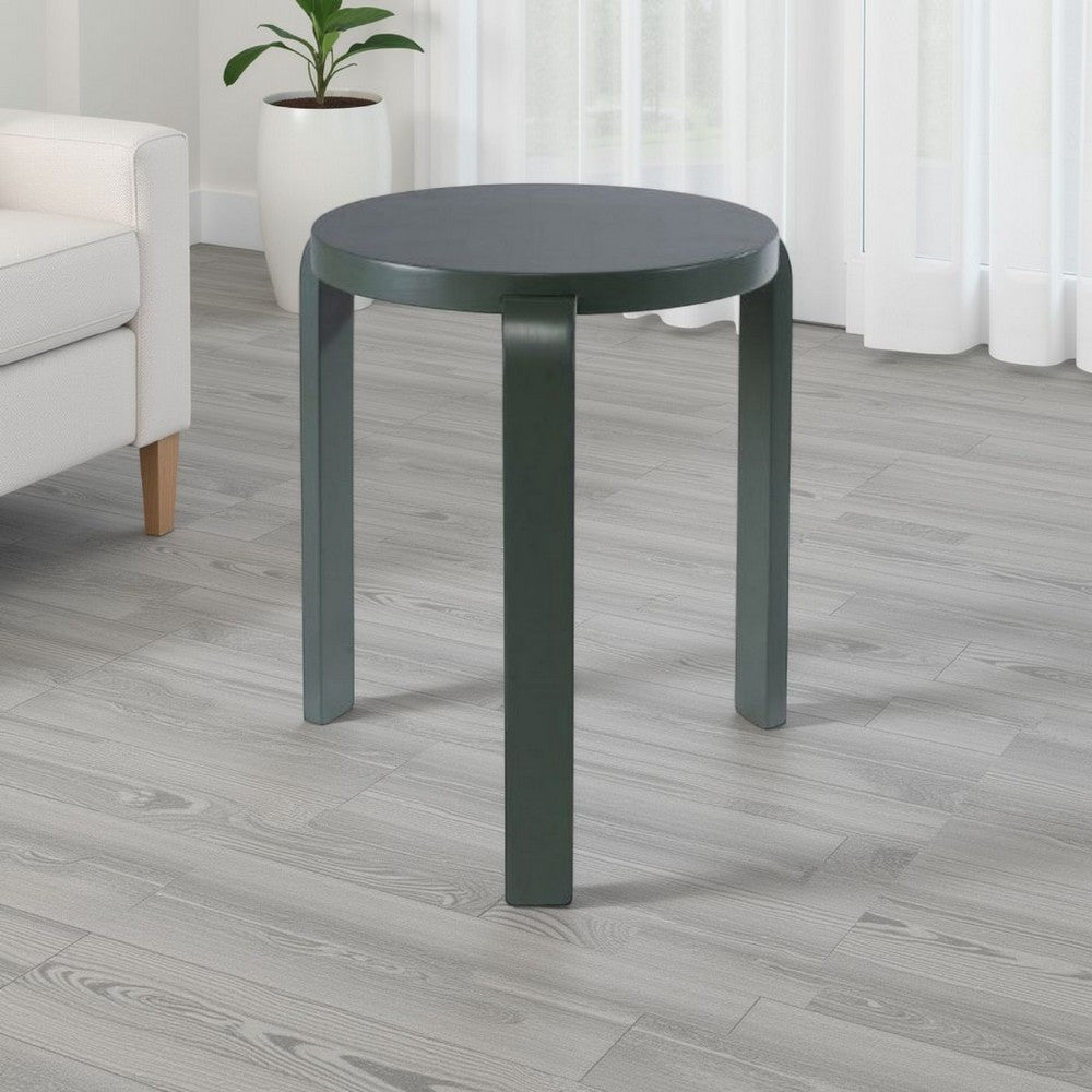 Mata Stacking Stool Ottoman Set of 2 Modern Spanish Moss Green