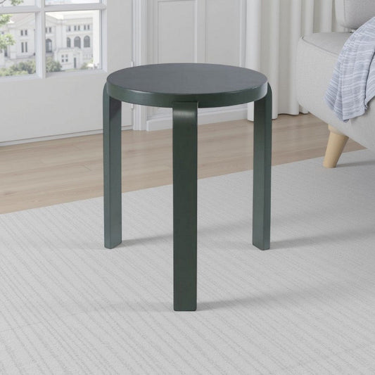 Mata Stacking Stool Ottoman, Set of 2, Modern Spanish Moss Green