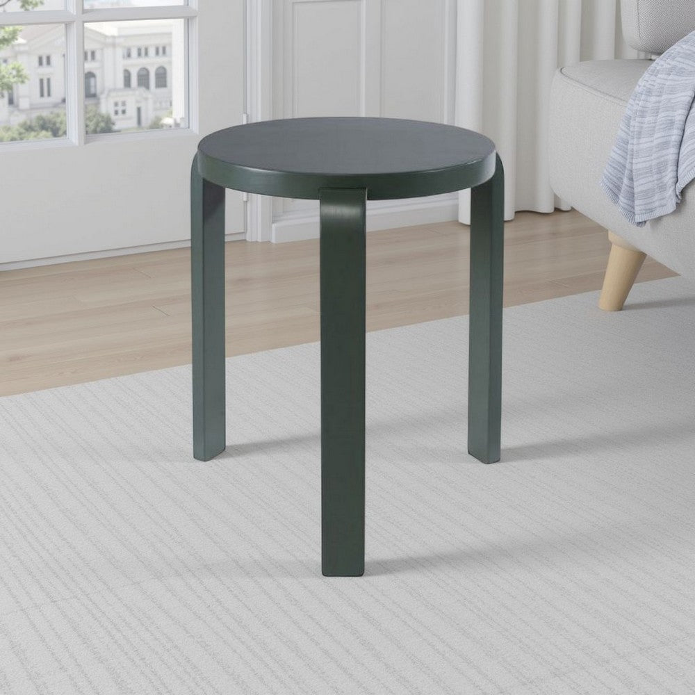 Mata Stacking Stool Ottoman, Set of 2, Modern Spanish Moss Green