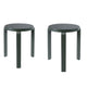 Mata Stacking Stool Ottoman, Set of 2, Modern Spanish Moss Green
