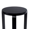 Mata Stacking Stool Ottoman Set of 2 Modern Style Black Rubberwood