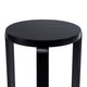 Mata Stacking Stool Ottoman Set of 2 Modern Style Black Rubberwood