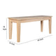 Nova Dining Bench Shaker Style Blonde Oak Brown Rubberwood 44 Inch