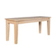 Nova Dining Bench, Shaker Style, Blonde Oak Brown Rubberwood, 44 Inch