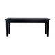 Nova Dining Bench Shaker Style High Gloss Black Rubberwood 44 Inch