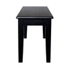 Nova Dining Bench Shaker Style High Gloss Black Rubberwood 44 Inch