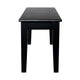 Nova Dining Bench Shaker Style High Gloss Black Rubberwood 44 Inch