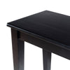 Nova Dining Bench Shaker Style High Gloss Black Rubberwood 44 Inch