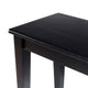 Nova Dining Bench Shaker Style High Gloss Black Rubberwood 44 Inch