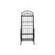 Cia 5 Tier Bakers Rack Faux Marble Shelf Black Metal Scrollwork BM330007